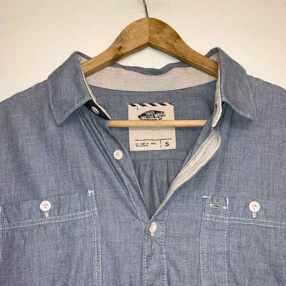 Van’s casual denim button up shirt small - Picture 3 of 6